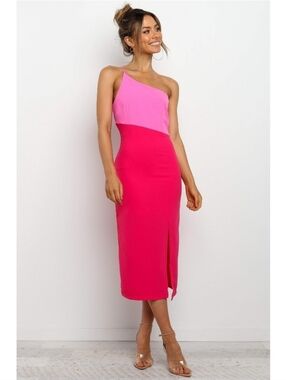 Petal & Pup Xiomar One-Shoulder Dress in Pink Us 4